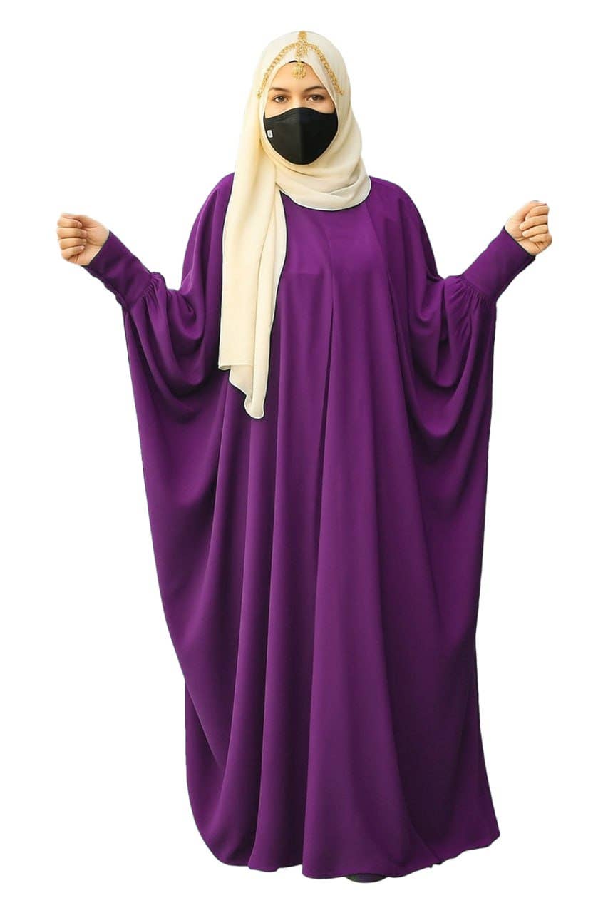 Women's Abaya - Gamal Sons, Royal Crepe, Model 7009, 1 Piece, Luxury - Purple