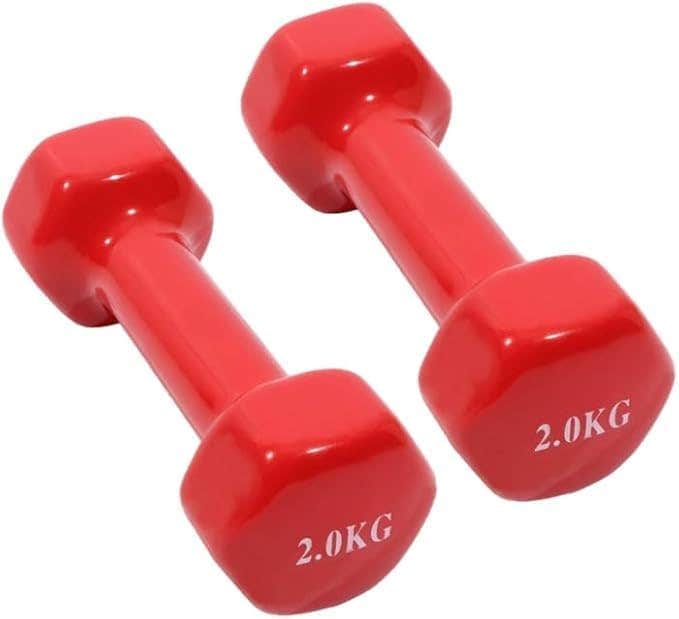 2.0 KG Red Dumbbells, Set of 2