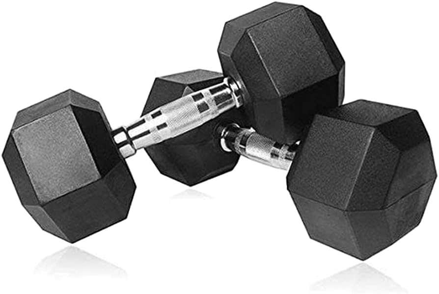 Kingkong Fitness Premium Rubber Hex Dumbbells 2 x 7.5 Kg