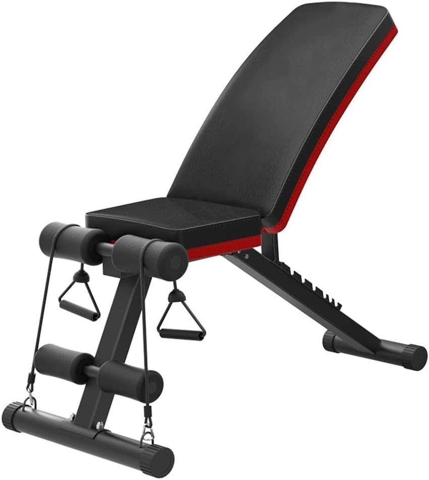 Adjustable Benches Dumbbell Bench Gym Supine Board Fitness Club Equipment Home Abdominal Board Multi-function Bench Press Double Folding Fitness Chair Weight Bench Strength Training Equipment