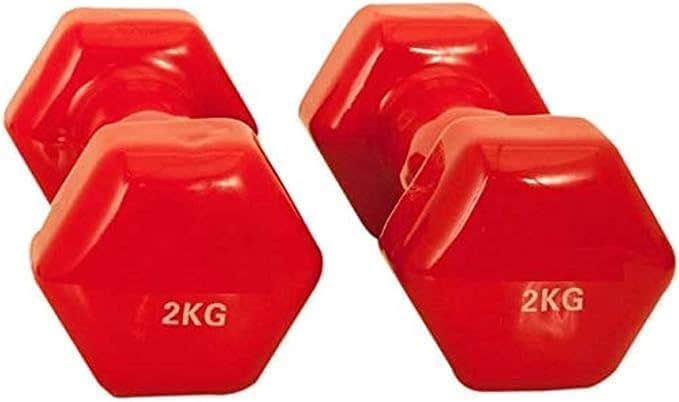 Double Dumbbells Vinyl - 2 KG - Red