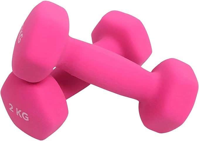 Generic 2kg Hexagonal Frosted Dumbbell Hand Weights Set - Blue
