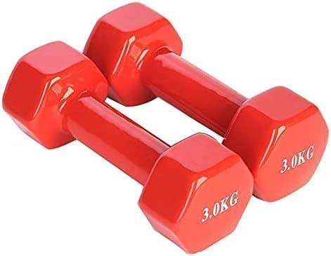 Double Dumbbells Vinyl - 3 KG, Set of 2 Pieces - Red
