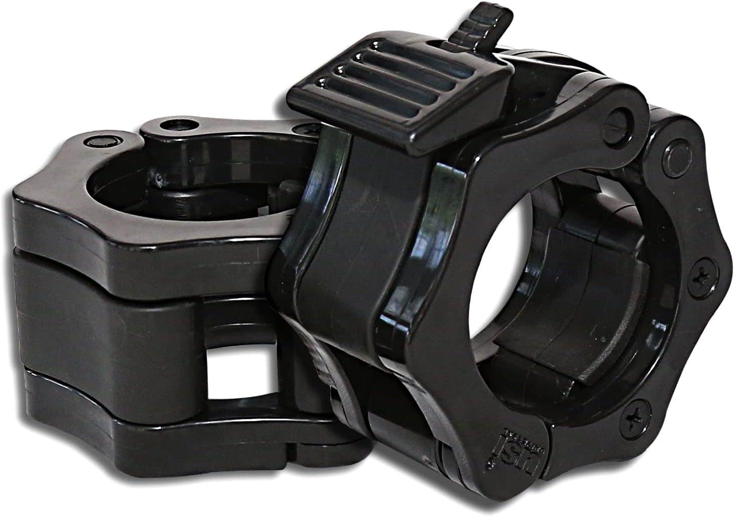 USI UNIVERSAL Olympic Barbell Locks Pair, Black Plastic Rod Biometric Collars