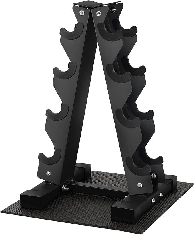 Dumbbell Rack A-Frame Weight Rack for Home Gym 4 Tier