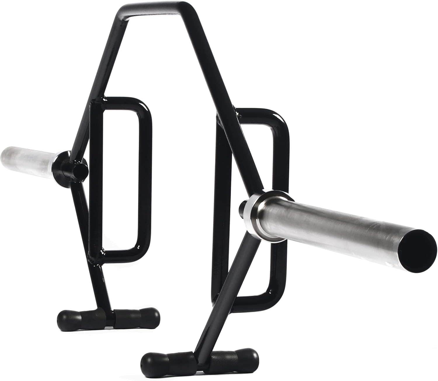 Fitvids Olympic 2-Inch Hex Weight Lifting Trap Bar with Long and Rotating Sleeves, 500-Pound Capacity, Open Design, Alloy Steel, Chrome