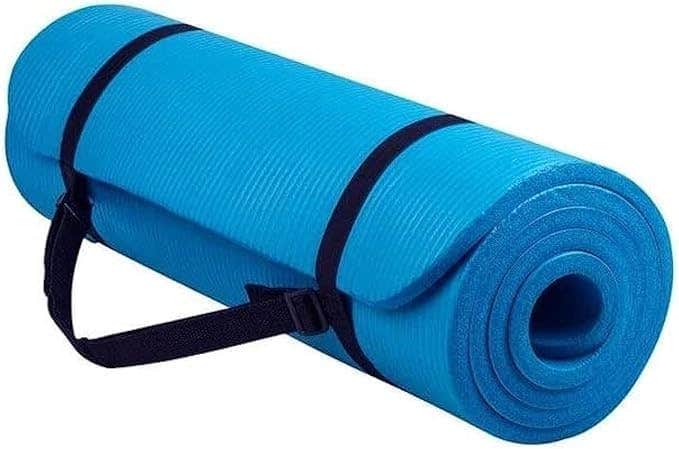 Ultimate Premium Yoga Mat 10mm Thick Non-Slip Yoga Mat with Attached Strap Ideal for High-Intensity Interval Workouts, Pilates, Yoga and Many Other Home Workouts (Grey)