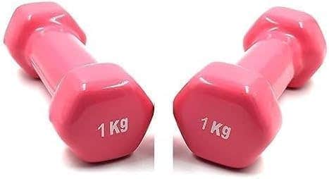 Rubber Dumbbell 1 Kg - Pinkco20052