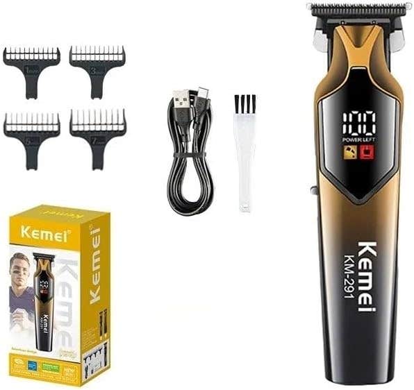 Km-291 New Professional Hair Clipper with Exquisite Design, 5W 7000RPM, 1200mAh Lithium Battery, Hair and Beard Trimmer