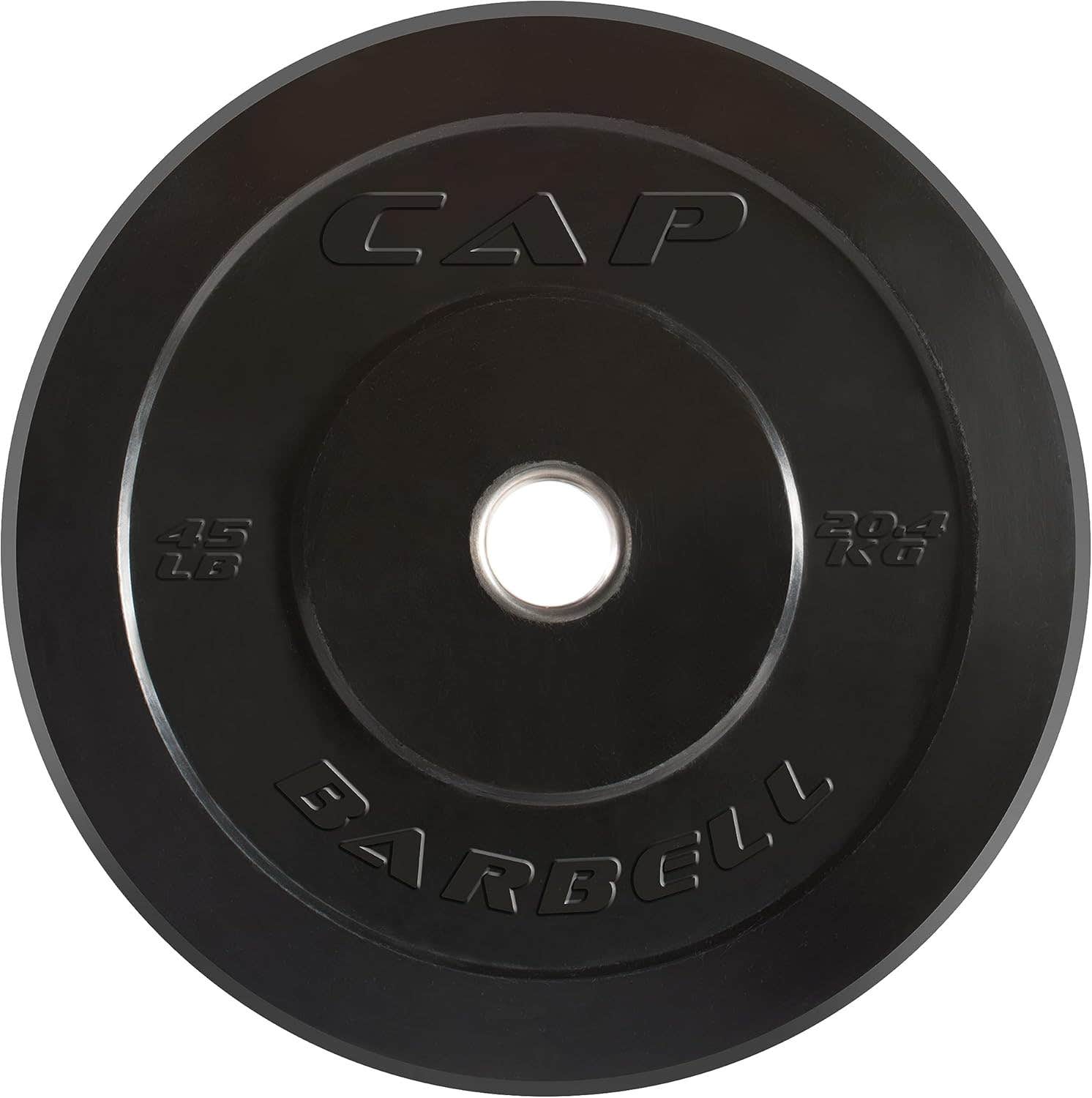 CAP Barbell Better Olympic Bumper Plate, Black, 45 lb Single