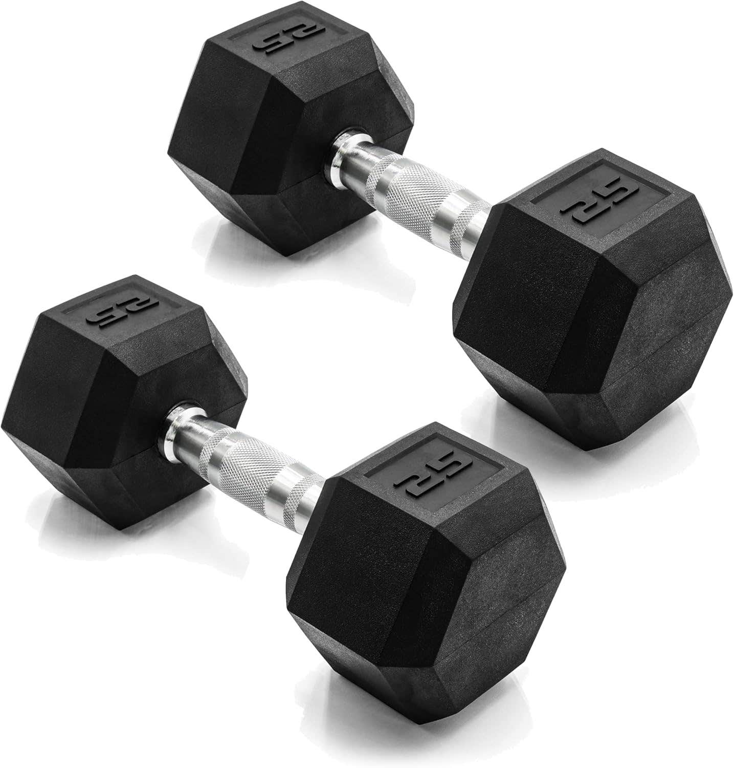 CAP Barbell 25 LB Pair Coated Hex Dumbbell Weight