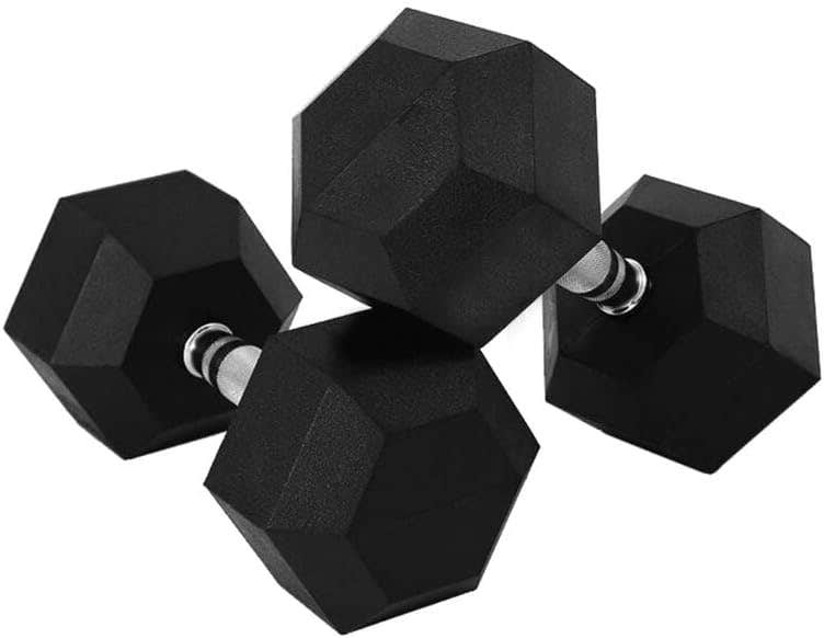 VERPEAK Rubber Hex Dumbbells Set, 5KG-30KG, Pair or Single Piece