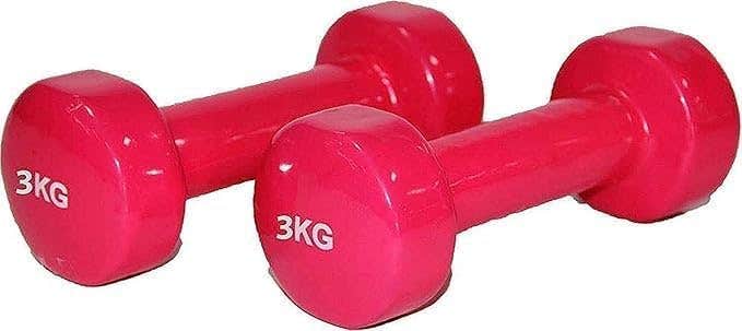 Dumbbell Set, 3kg x 2 - Red, EM-9219-3