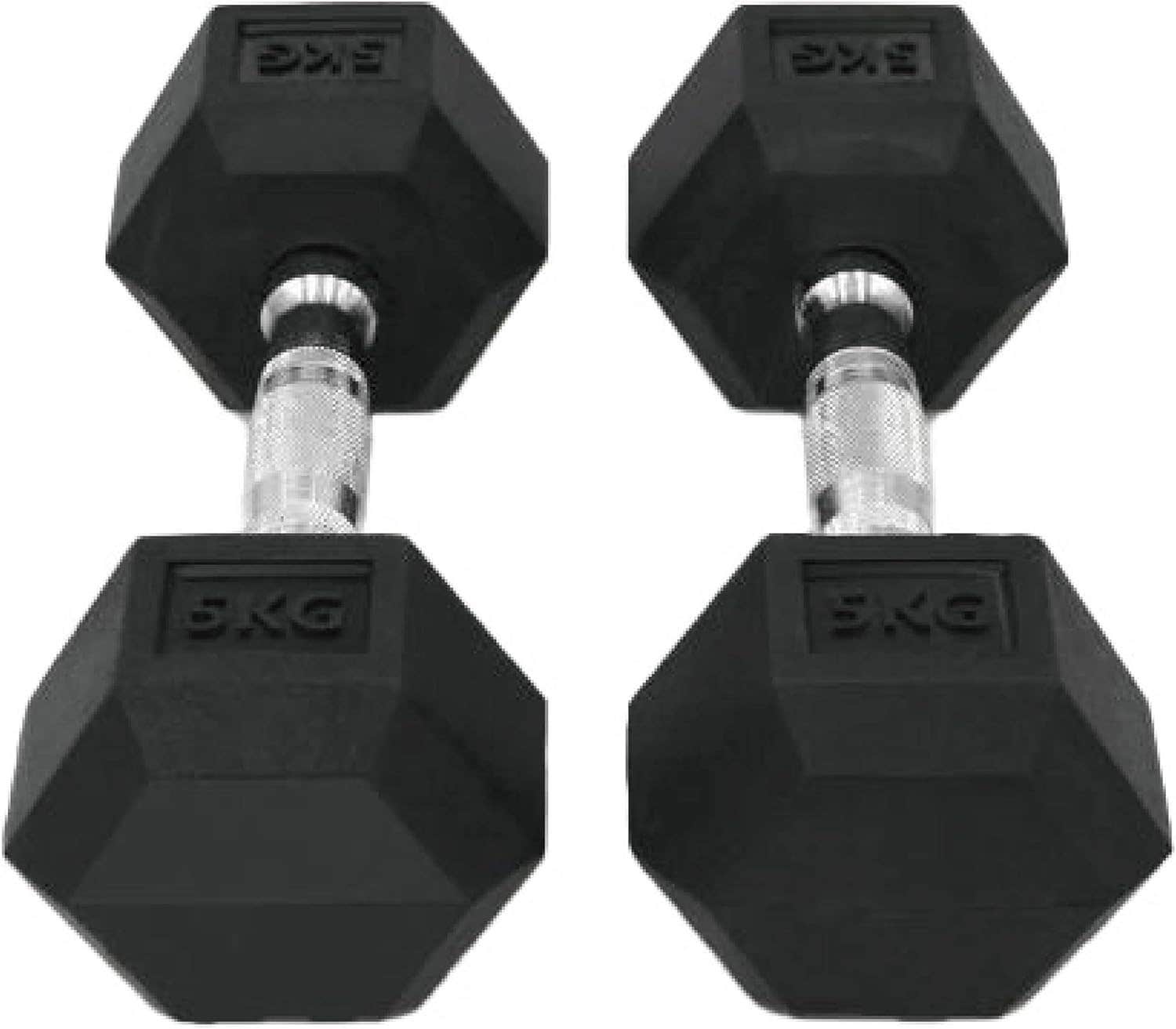 OneStep Professional Hex Dumbbell Set, 5.7-55.1 lbs - Iron with TPU Coating