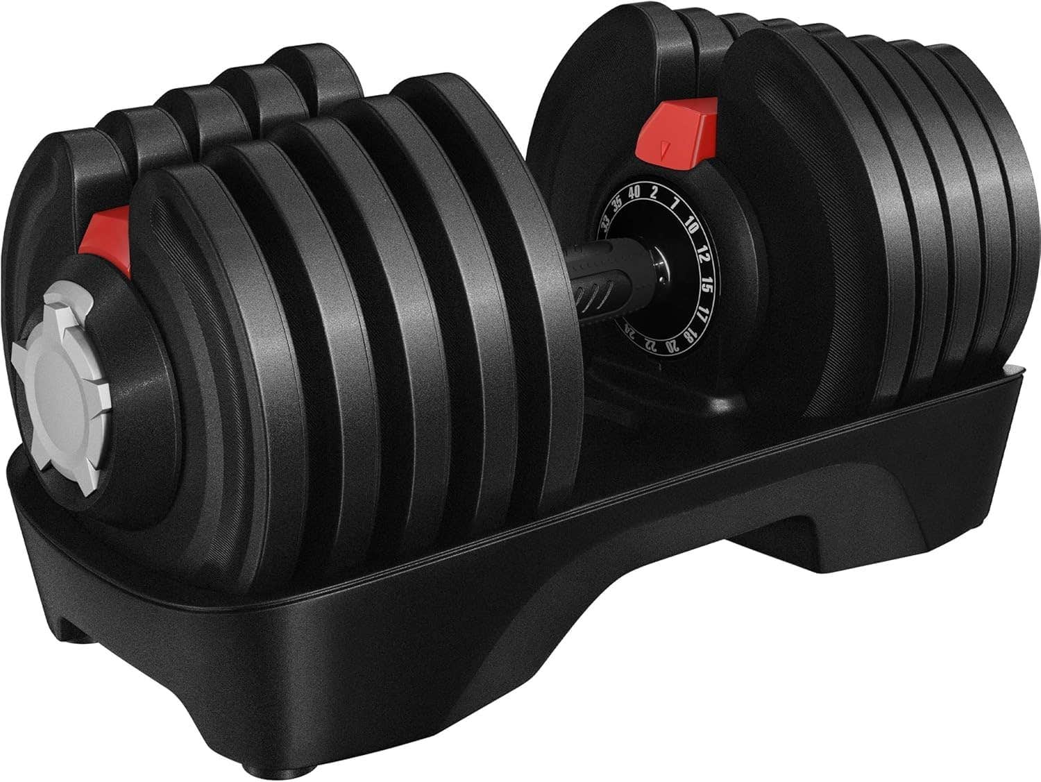 Adjustable Dumbbells Set, 2-40 kg, 16 Weight Settings, Quick Adjustment