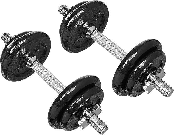 Dumbbell Set, Cast Iron Dumbbell and Rod Set for Home Dumbbell Weight Set with Case Available for ‎42 x 24 x 24 cm; 15 kg 005