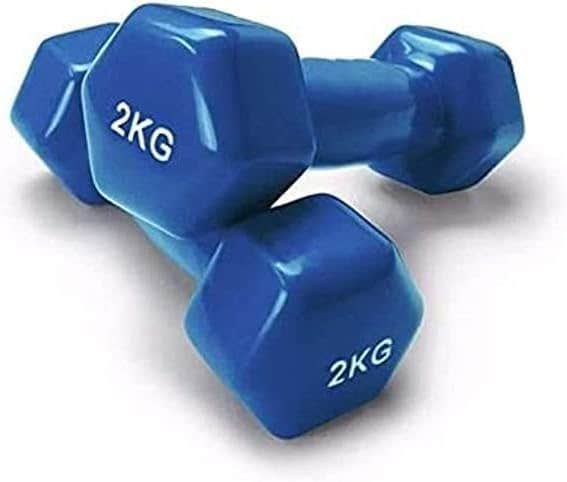 Generic Blue Vinyl Dumbbell Set 4KG for Full Body Workout