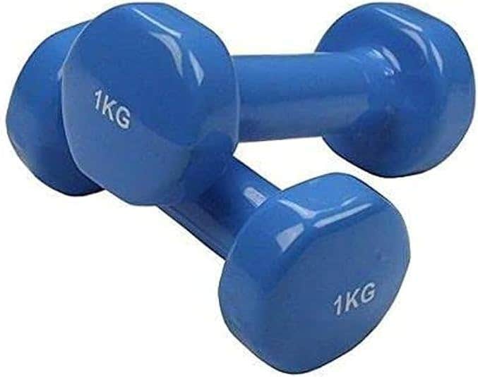Neoprene Dumbbells Set - 1kg to 10kg (Pairs) - Non-Slip, Vinyl Coated - Home Gym Training