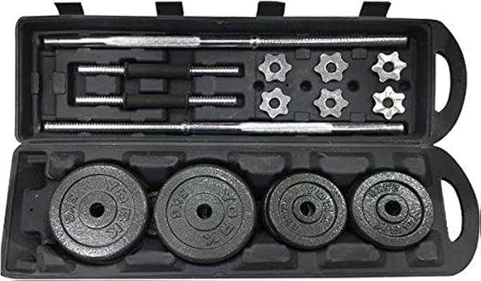 Dumbbell & Barbell Set, 1 Rod & 2 bar, Weight: 50 KG