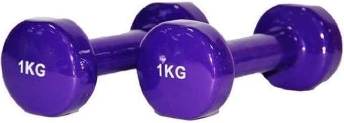 one year warranty_Dumbbell Rubber 1 Kg No. 2 Color Purple