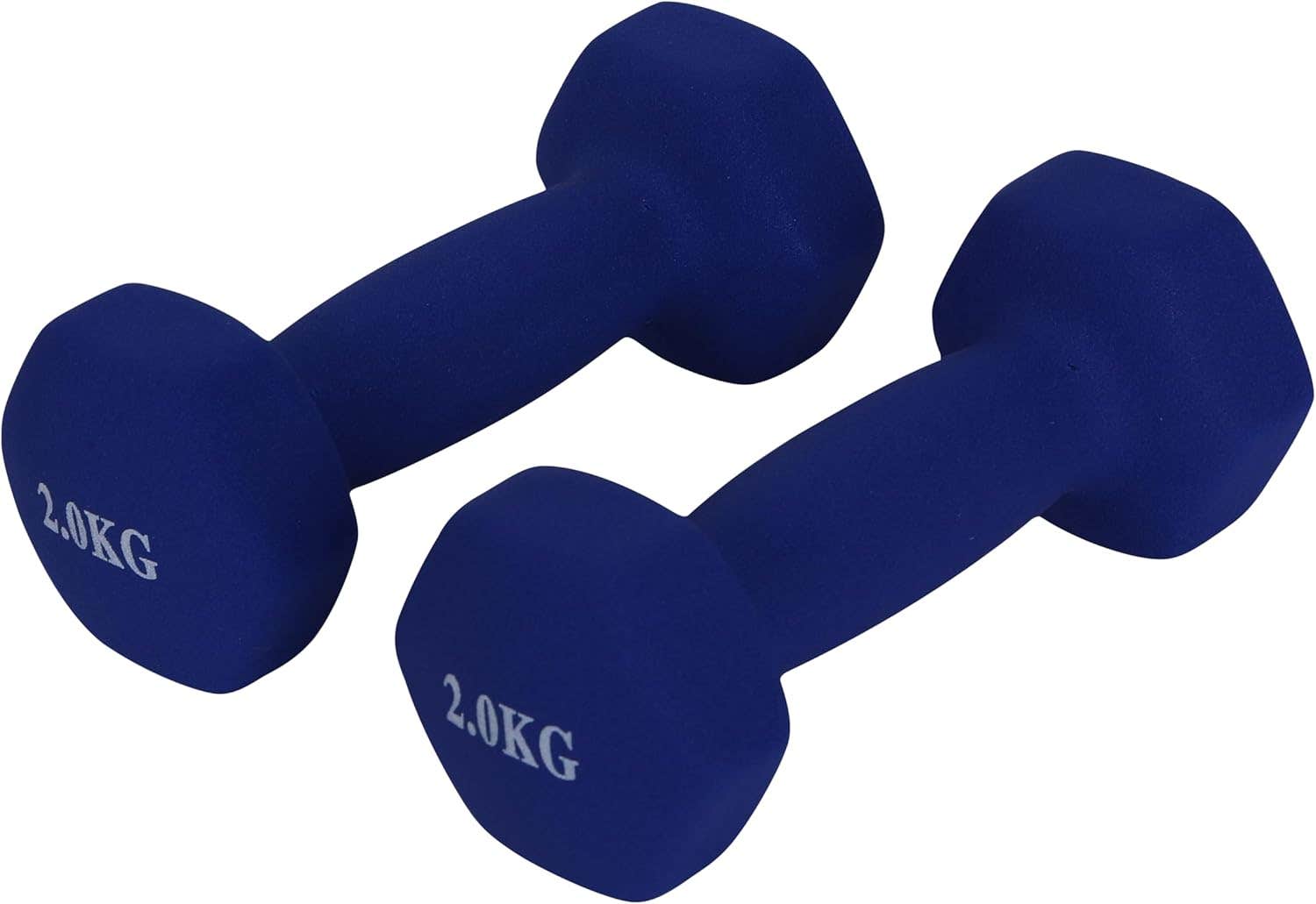 ENDLESS Neoprene Coated Fixed Dumbbells 4kg Pair | Blue Non-Slip Grip