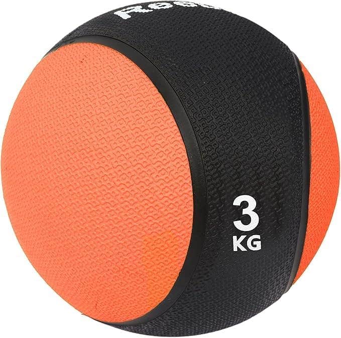 Weighted Medicine Ball For Strength Training Black And Orange - 3 Kg11
