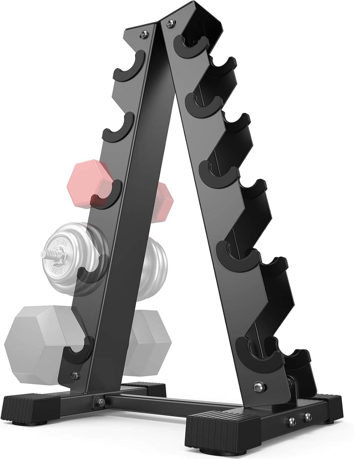 Dumbbell Rack, 5 Tier A-Frame Weight Dumbbell Storage Rack, Heavy-Duty Vertical Free Weight Rack Stand for Dumbbells