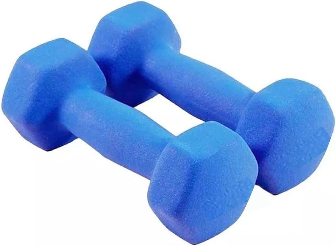 HOPEMOB Neoprene Dumbbell Set 1.05kg (2 pcs, Blue) - Fitness Training, Sporting Support