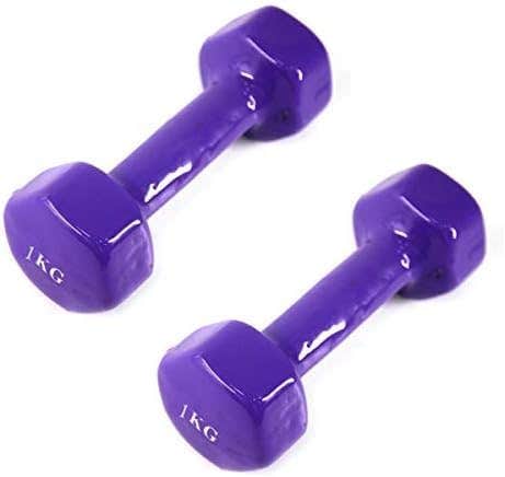 Generic 2kg Rubber Dumbbell in Blue - Purple Tone