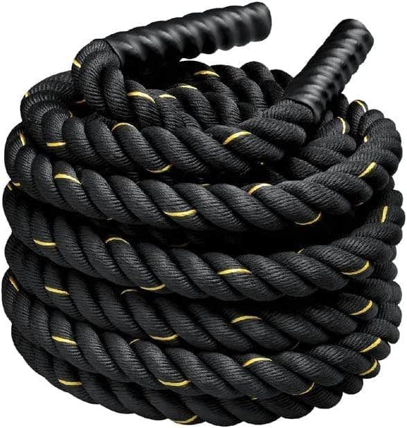 Rope for Training - Battle Rope - Strength Training Rope, Abdominal Muscle Training, Home Gym and Outdoor Exercise (Multicolor) (3.8cm Diameter, 15)