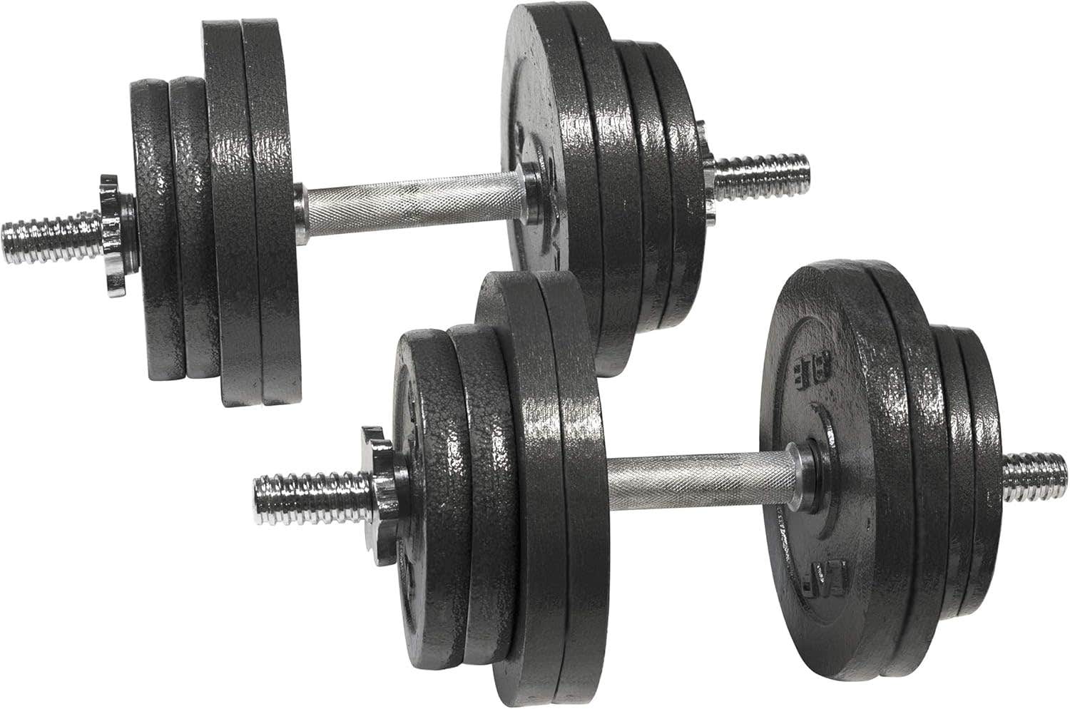 CAP Barbell 60-Pound Adjustable Dumbbell Weight Set, Black