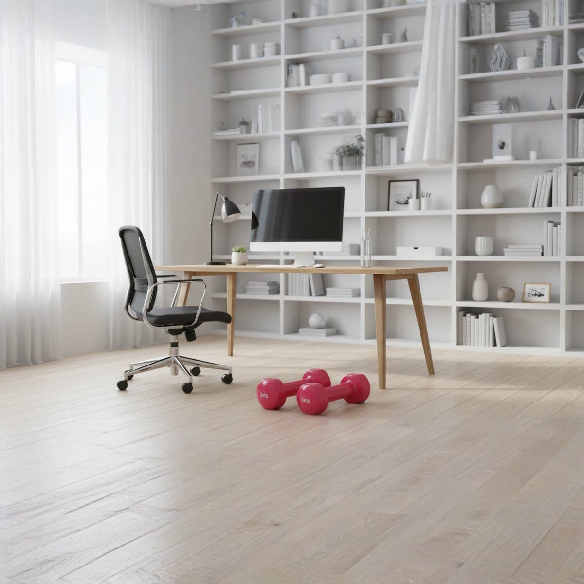 Head Vinyl Dumbbell Set, 3kg x 2 - Red
