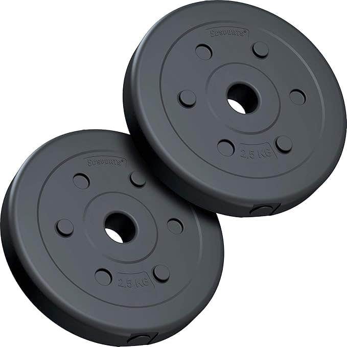 Generic Plastic Weight Plates Set - 5 kg (2 x 2.5) - Fitness Dumbbell & Barbell Weights