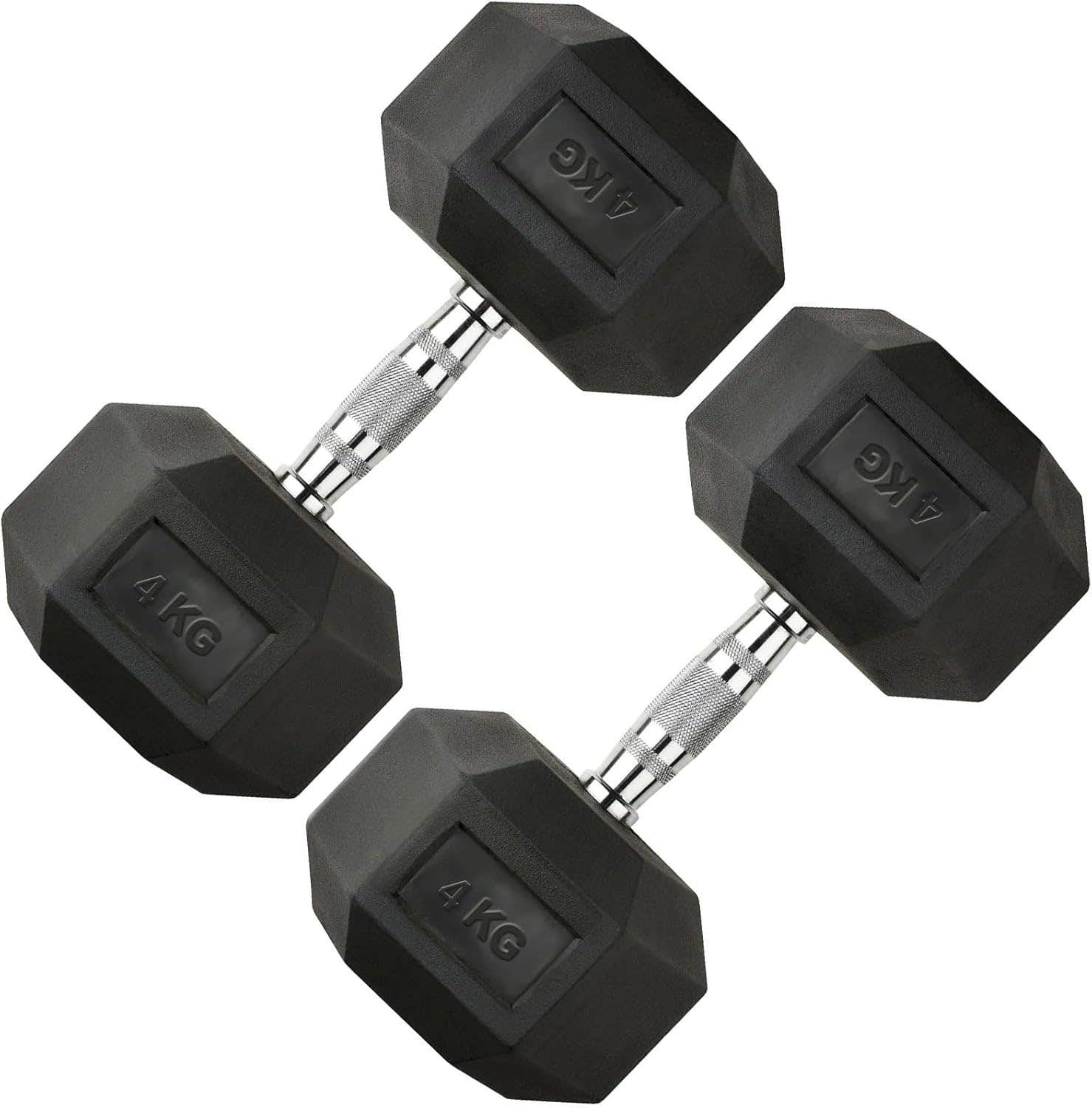 Fashion Thirsty Northern Hex Dumbbell Set - Black Metal, 1kg-50kg - Strength Training Home Gym