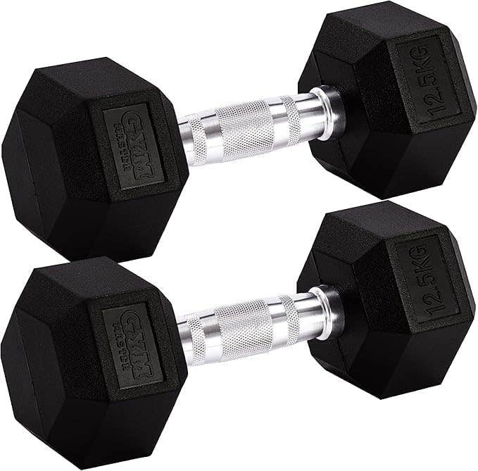 Gym 12.5kg Hexagonal Dumbbell – The Choice of Professional Players