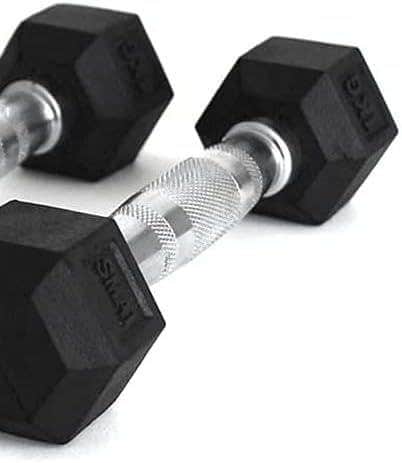 Ls2021 Hex Dumbbells, 1 KG - Chrome Black