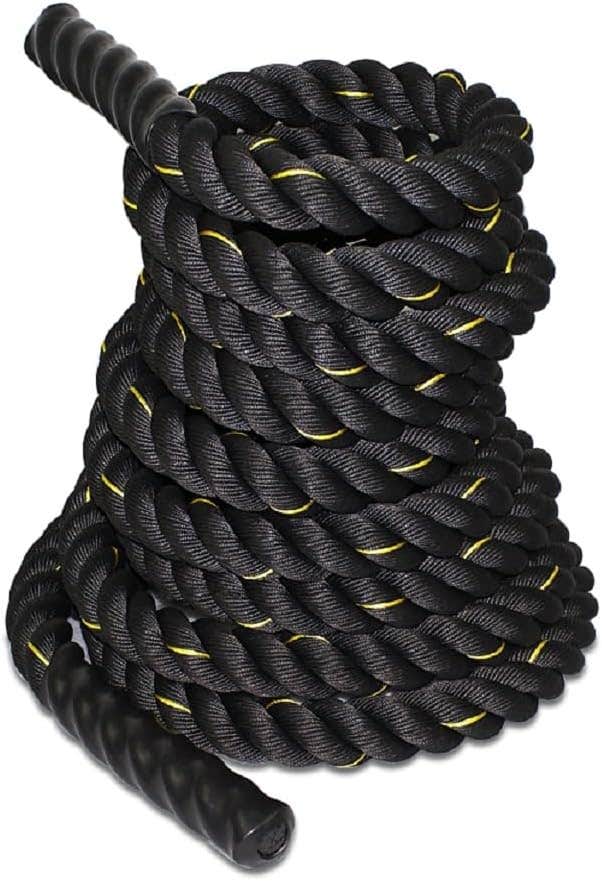 ZENY Exercise Battle Rope 1.5" Diameter 30ft/40ft/50ft Length Poly Dacron Workout Exercise Training Rope Core Strength Muscles Building Conditioning Rope Home Gym Equipment