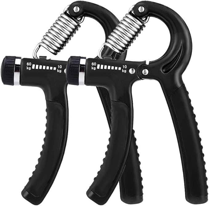 Adjustable Hand Grip Strengthener Set - 2 Pack, 10-60kg Resistance - Forearm & Finger Exerciser