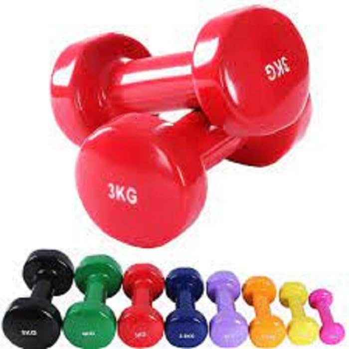 M-Store Hexagonal Dumbbells 2.5KG – Durable Rubber-Coated Free Weights for Strength Training & Gym Workouts