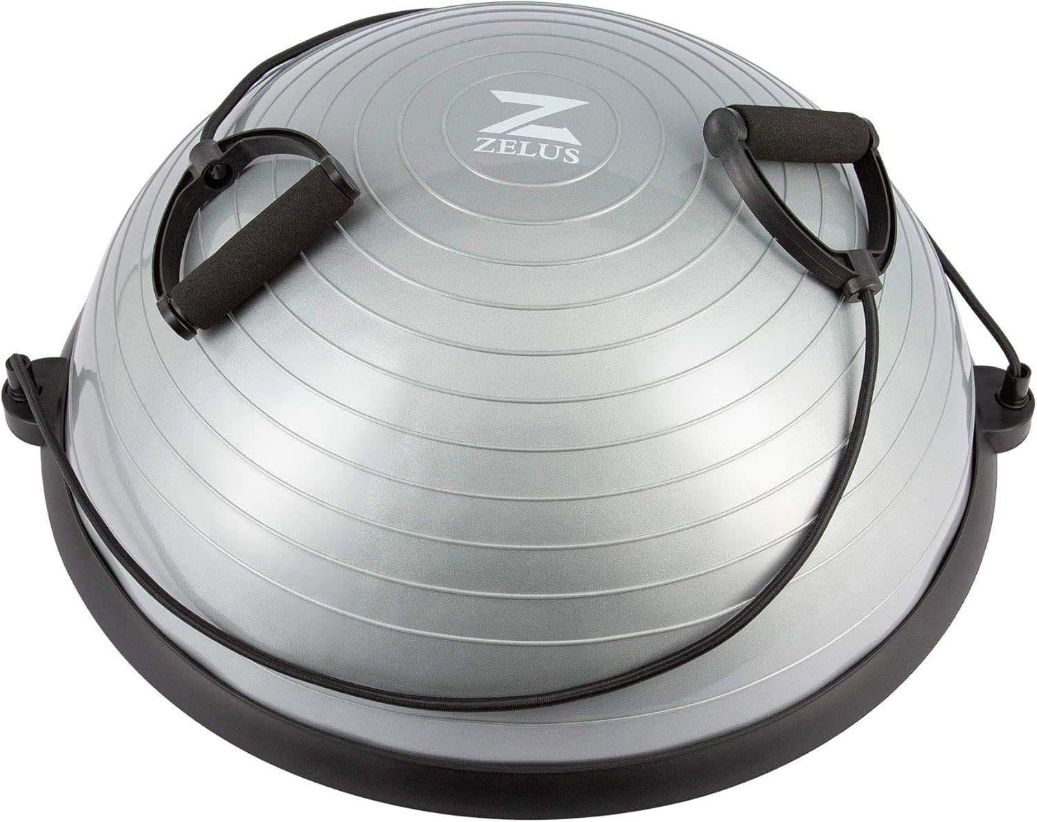 ZELUS 23" Yoga Balance Ball Trainer with Resistance Bands - Gray