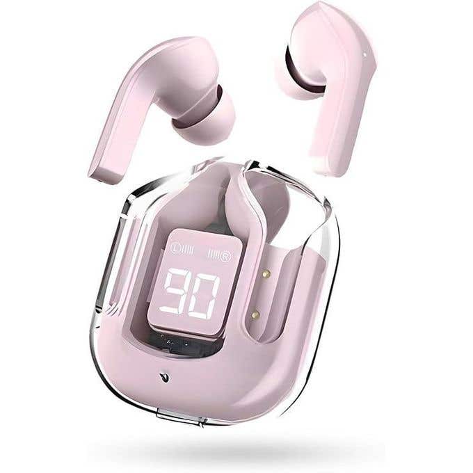 Generic Bluetooth Noise-Canceling Earbuds with Touch Control - Pink