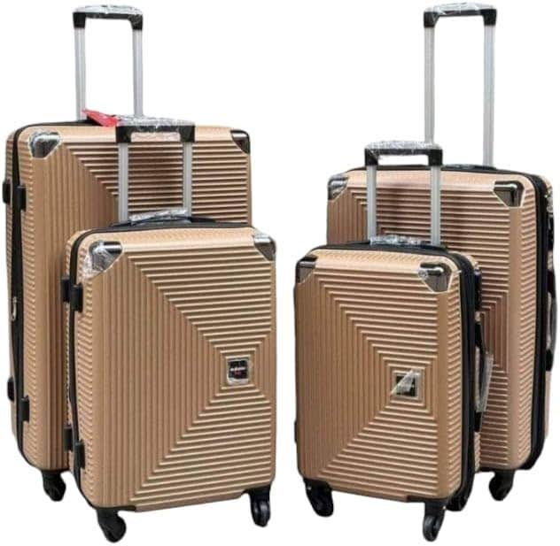 Unbreakable Luggage Trolley Bags with TSA Lock 4 Spinner Wheels - ABS