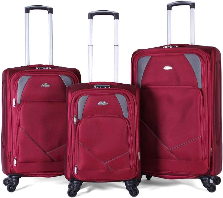 Polo Trolley Travel Bags Set , 3 Pieces , 97305 , Maroon