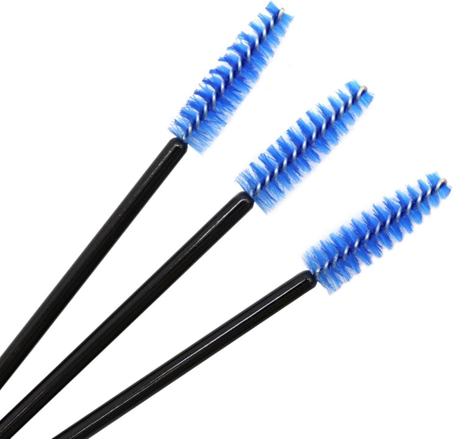 Soft 100 Pcs Disposable nylon Eyelash brush Black rod Eye Lash Makeup comb Microbrush brushes Eyelash Extension Makeup tools (Handle Color : AA103 11)