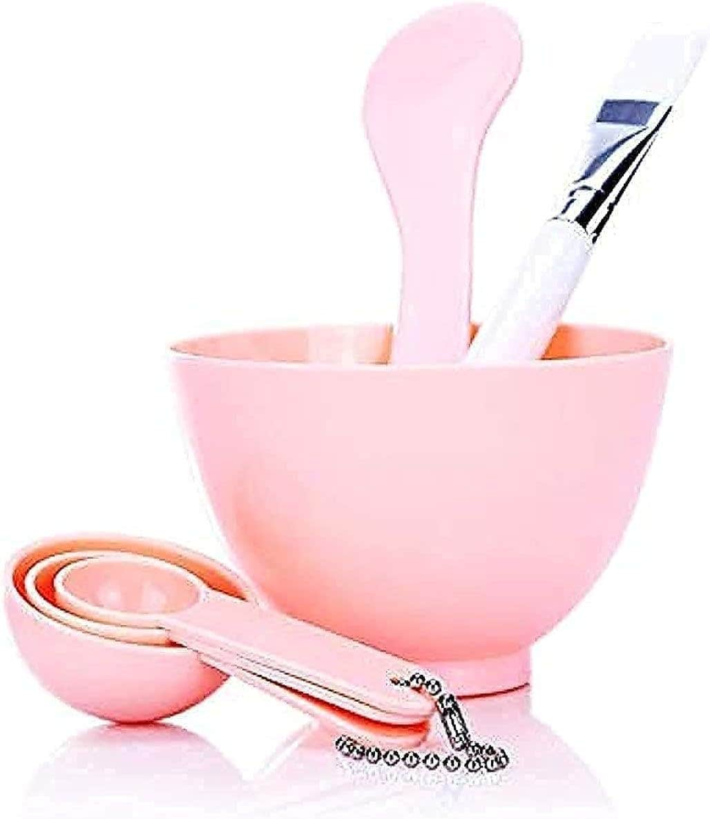 Mask Bowl Set Six-piece Mask Brush Bar DIY Mask Beauty Tools - Pink