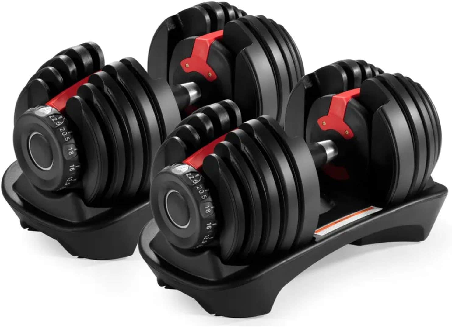 XIN 24kg x 2 Smart Adjustable Dumbbell Weight Set Combines 15 sets from 2.5-24kg