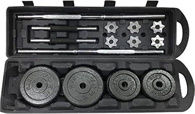 Dumbbell & Barbell Set, 1 Rod & 2 Bar (50kg)
