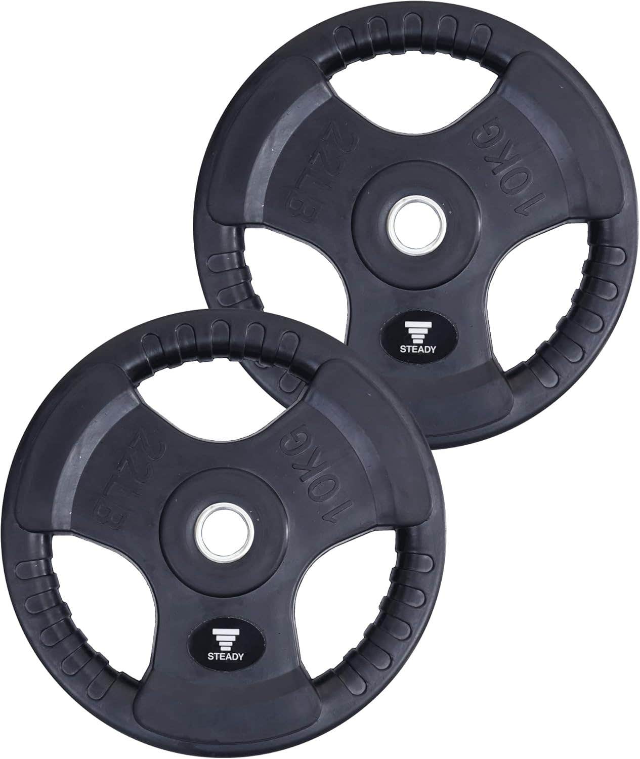 STEADY 22 lbs Barbell Plate Set - Muscle Training Equipment