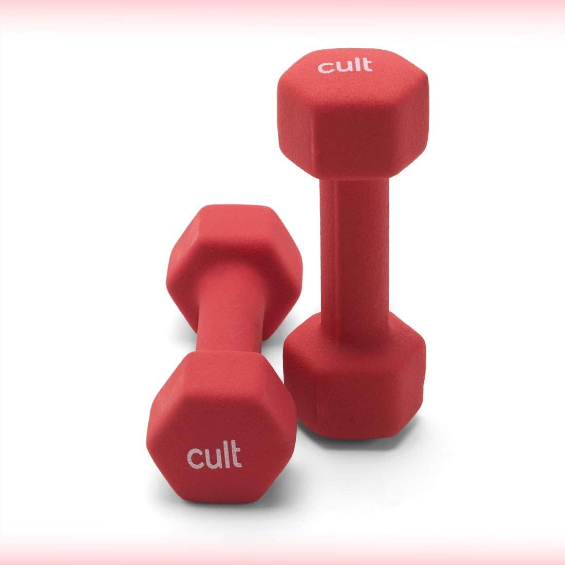 Cult Neoprene Dumbbell Ideal for Home Workout Strength Training for Men & Women Pack of 2 Fixed Weight Dumbbell (2 kg) Red