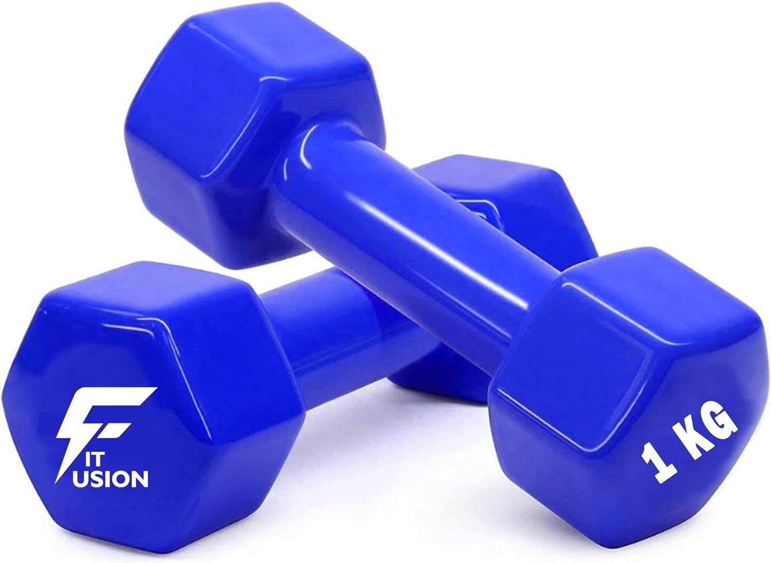 Fit Fusion Vinyl Dumbbell Set – Color-Coded Hand Weights with Non-Slip Grip – Ideal for Home and Gym Workouts